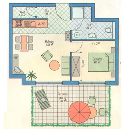 Vogelsang, Fw 2 Appartamento